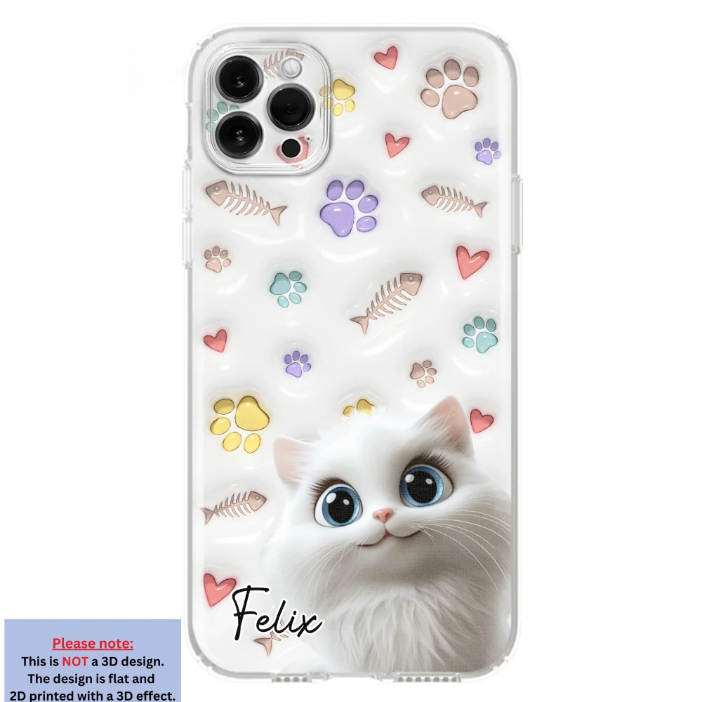 Baby Lovely Cat - Personalized Custom 3D Inflated Effect Phone Case - Image 13