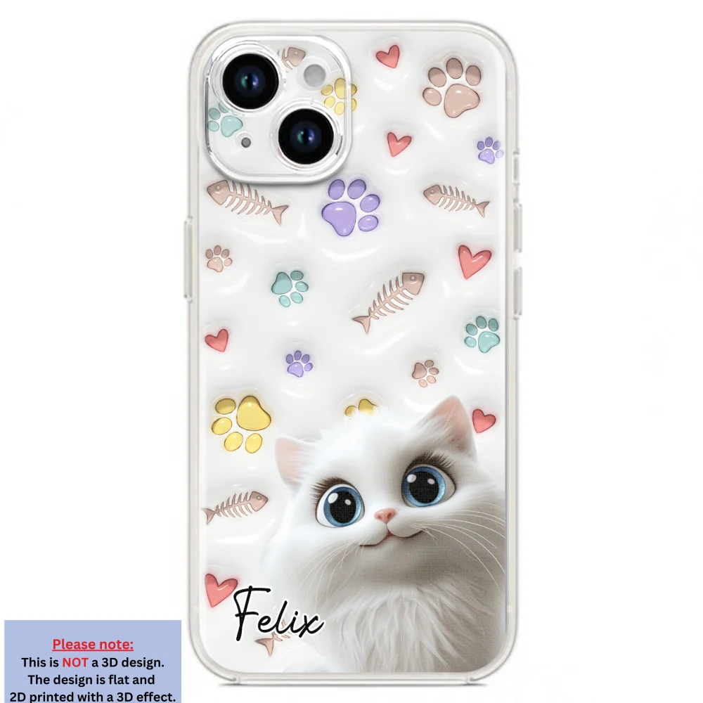 Baby Lovely Cat - Personalized Custom 3D Inflated Effect Phone Case - Image 16