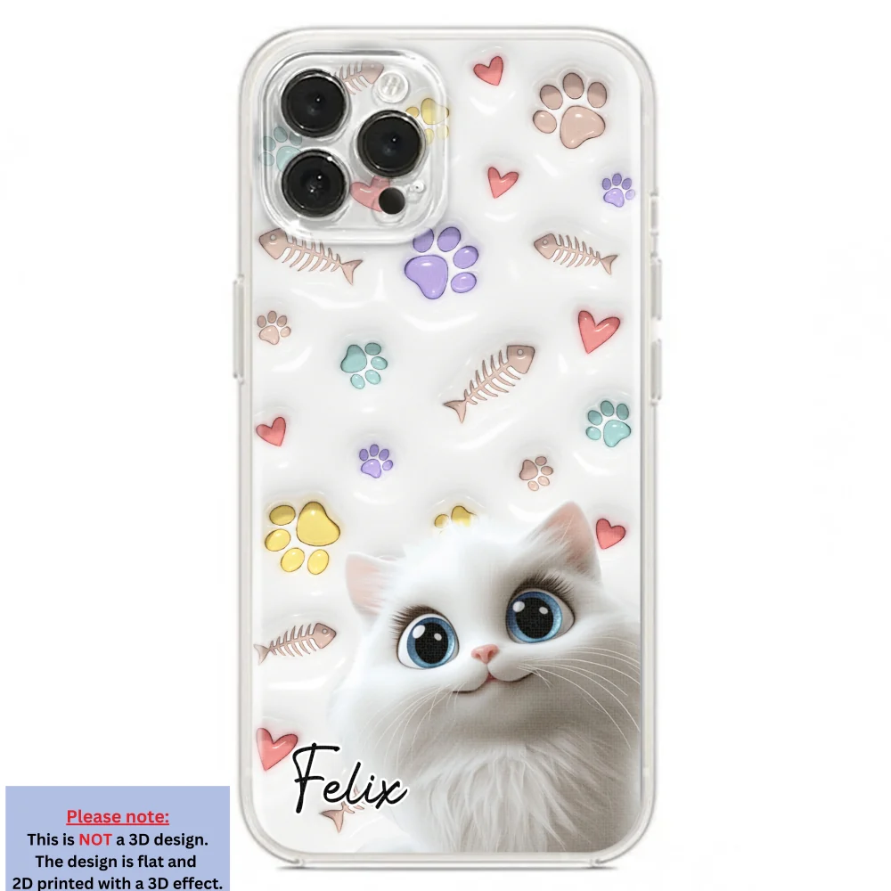 Baby Lovely Cat - Personalized Custom 3D Inflated Effect Phone Case - Image 17