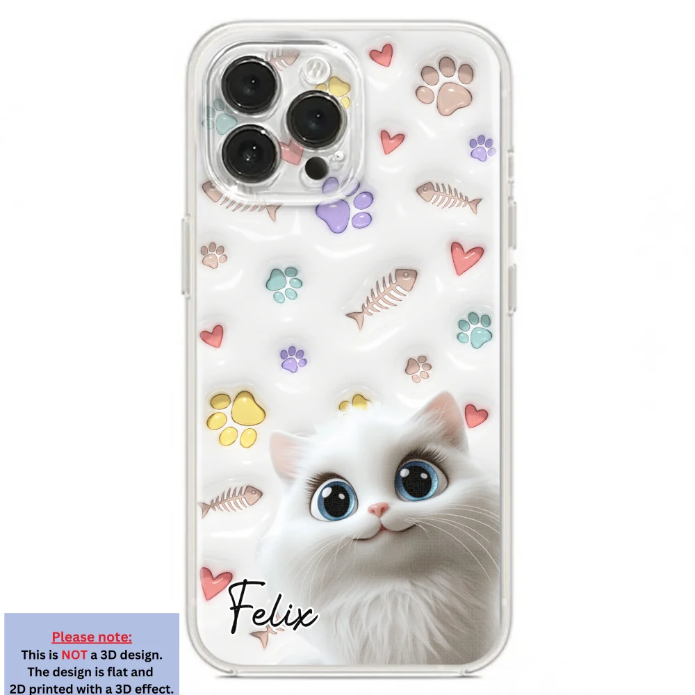 Baby Lovely Cat - Personalized Custom 3D Inflated Effect Phone Case - Image 18