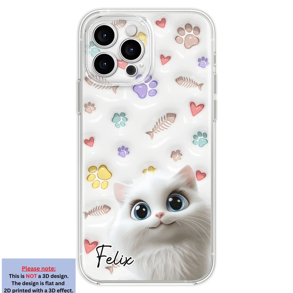 Baby Lovely Cat - Personalized Custom 3D Inflated Effect Phone Case - Image 20
