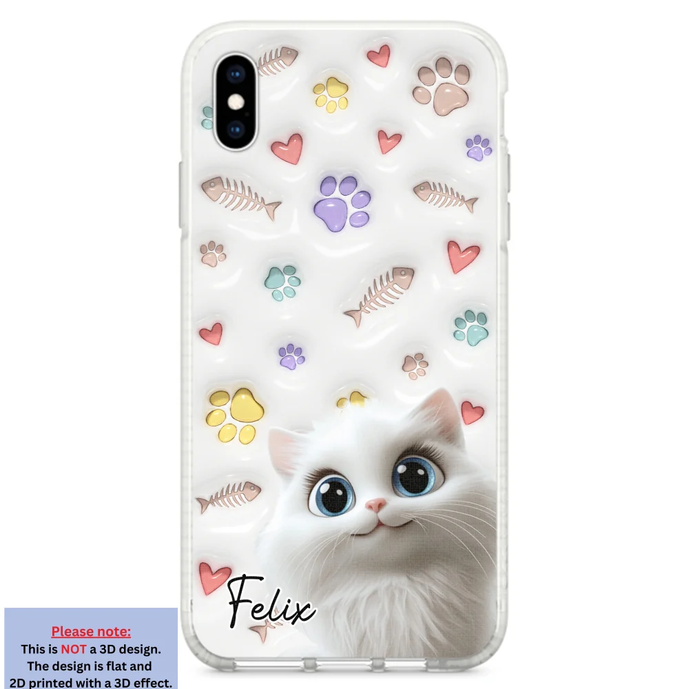 Baby Lovely Cat - Personalized Custom 3D Inflated Effect Phone Case - Image 22