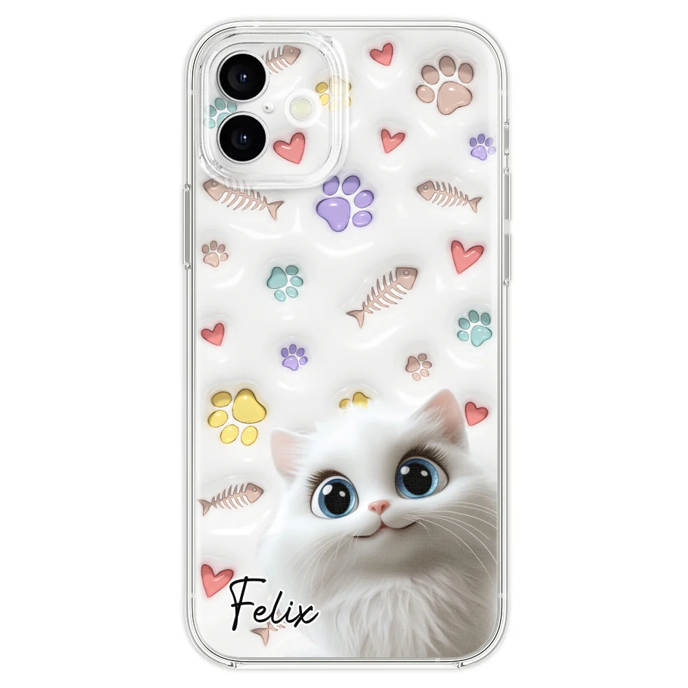 Baby Lovely Cat - Personalized Custom 3D Inflated Effect Phone Case - Image 23