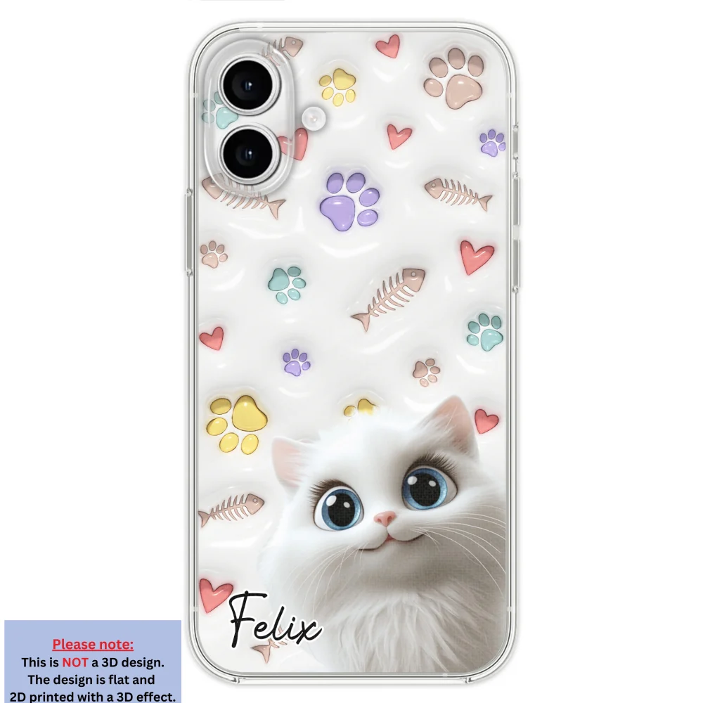 Baby Lovely Cat - Personalized Custom 3D Inflated Effect Phone Case - Image 25