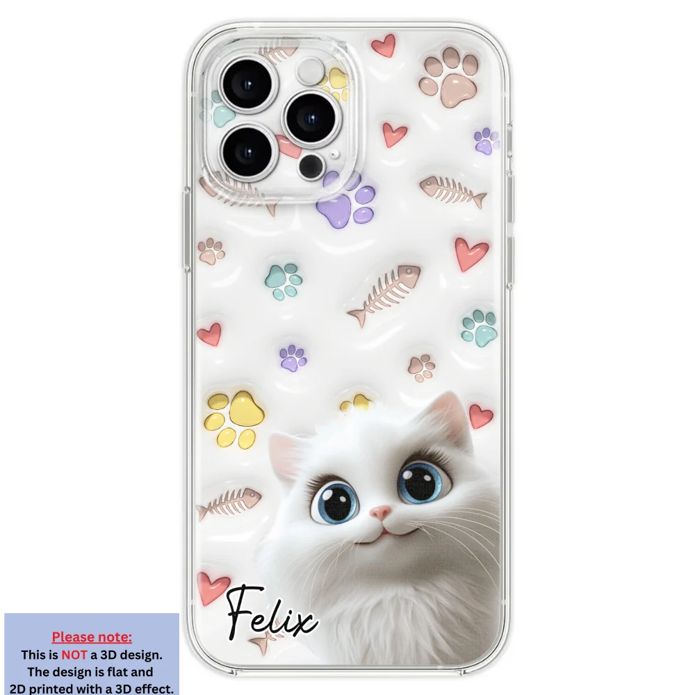 Baby Lovely Cat - Personalized Custom 3D Inflated Effect Phone Case - Image 27