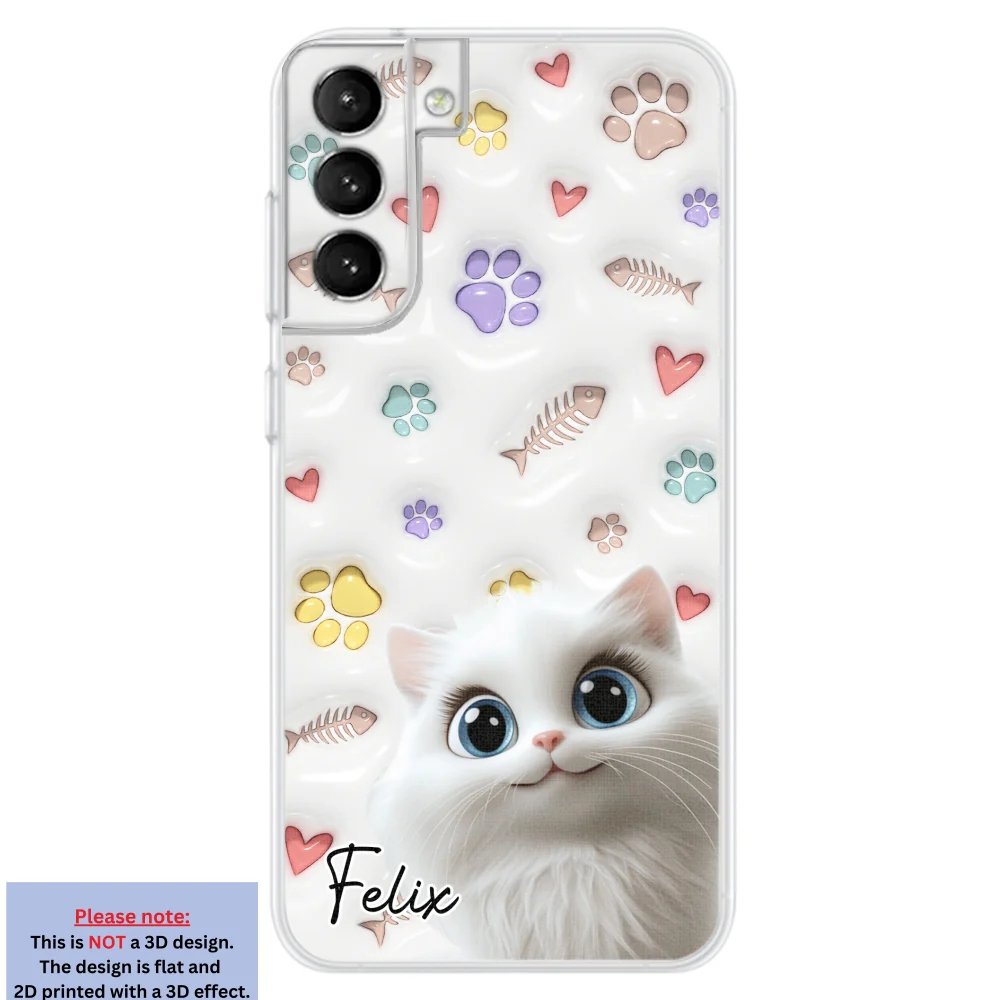 Baby Lovely Cat - Personalized Custom 3D Inflated Effect Phone Case - Image 31