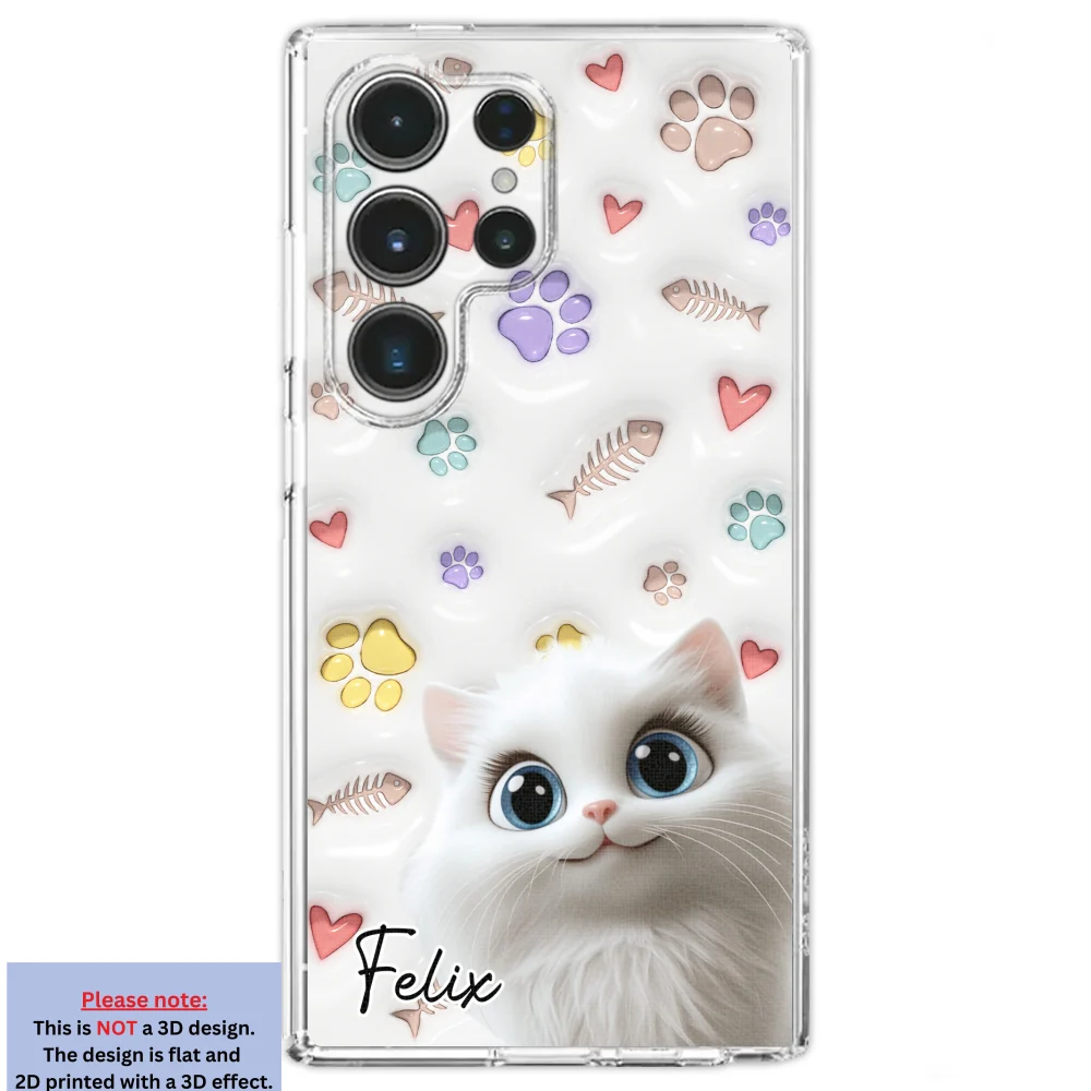 Baby Lovely Cat - Personalized Custom 3D Inflated Effect Phone Case - Image 32
