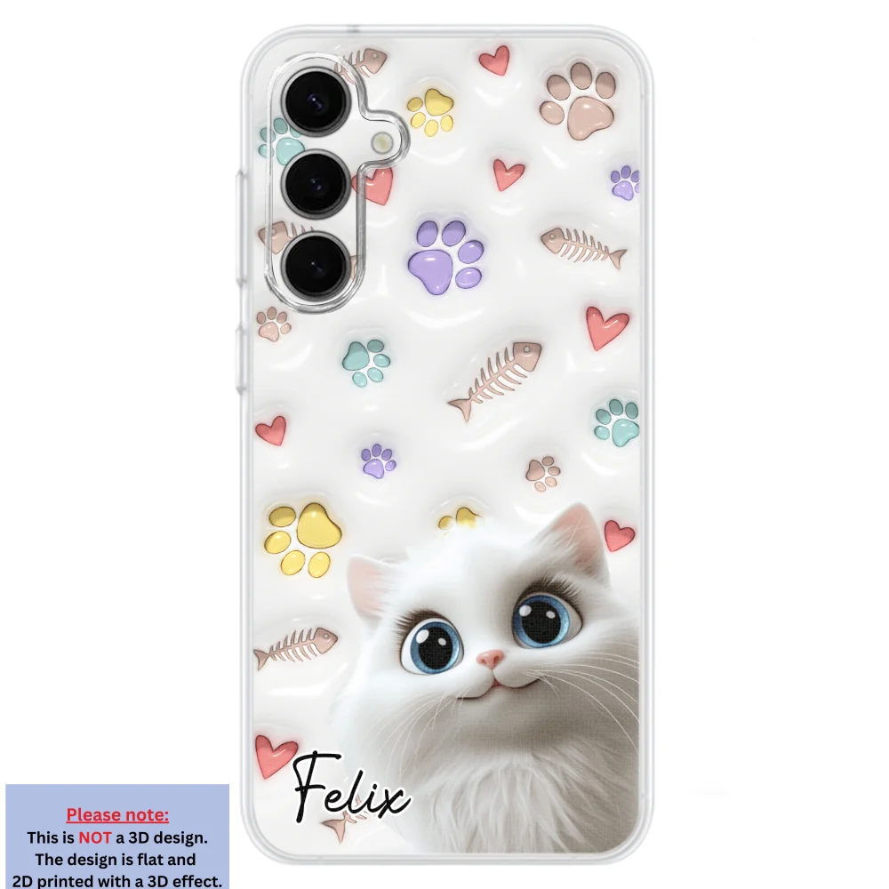 Baby Lovely Cat - Personalized Custom 3D Inflated Effect Phone Case - Image 33