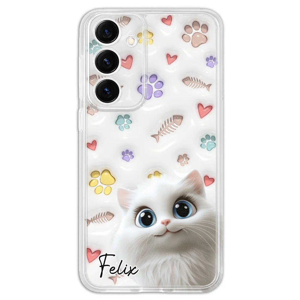 Baby Lovely Cat - Personalized Custom 3D Inflated Effect Phone Case - Image 36