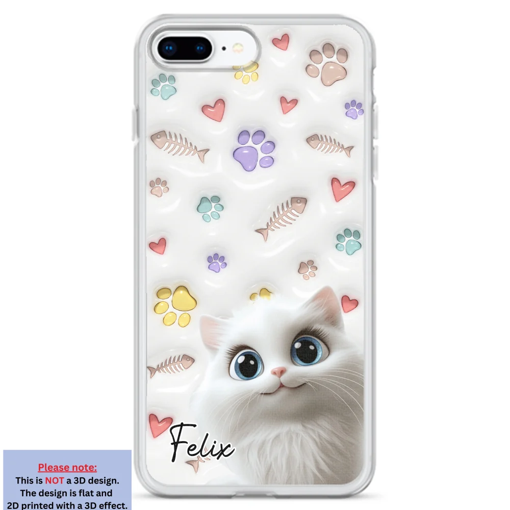 Baby Lovely Cat - Personalized Custom 3D Inflated Effect Phone Case - Image 5