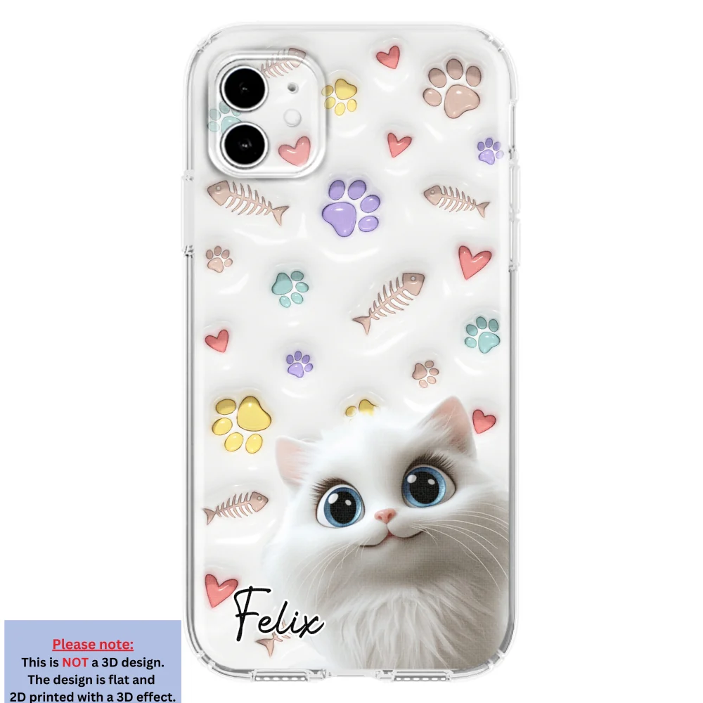 Baby Lovely Cat - Personalized Custom 3D Inflated Effect Phone Case - Image 9