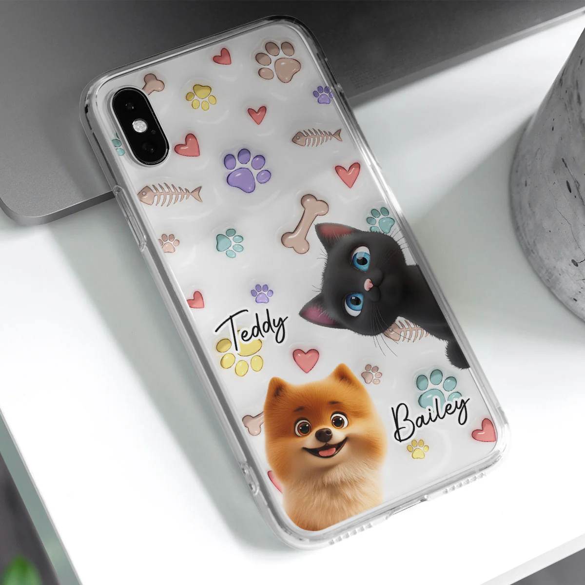 Baby Lovely Pet - Personalized Custom 3D Inflated Effect Phone Case - Image 2