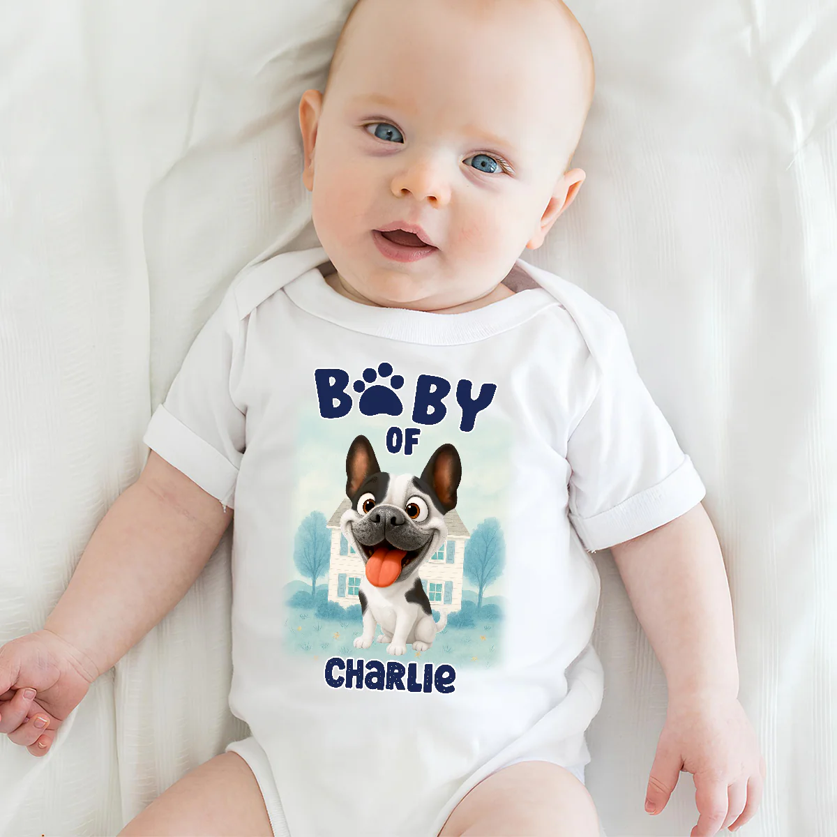 Baby Of Dogs - Personalized Custom Baby Onesie - Image 4