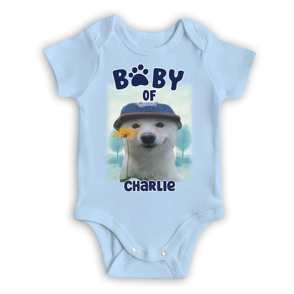 Baby Of Dogs Photo - Personalized Custom Baby Onesie - Image 7