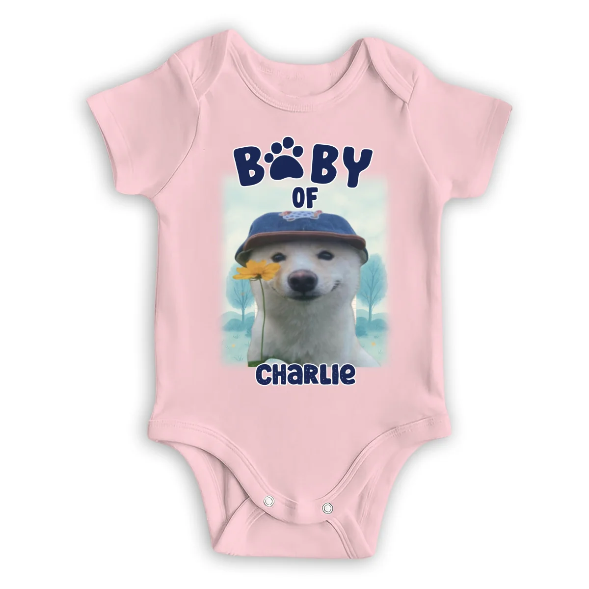 Baby Of Dogs Photo - Personalized Custom Baby Onesie - Image 8