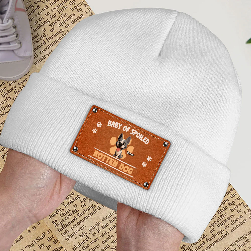 Baby Of Spoiled Rotten Dogs - Personalized Custom Beanie - Image 3