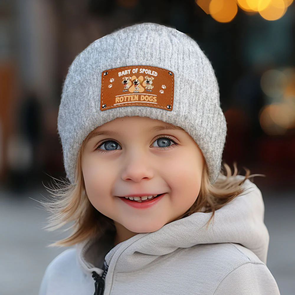 Baby Of Spoiled Rotten Dogs - Personalized Custom Beanie - Image 4