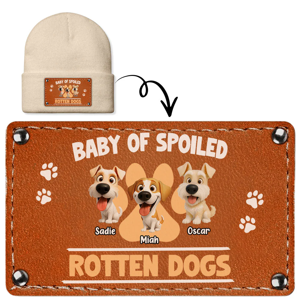 Baby Of Spoiled Rotten Dogs - Personalized Custom Beanie - Image 5
