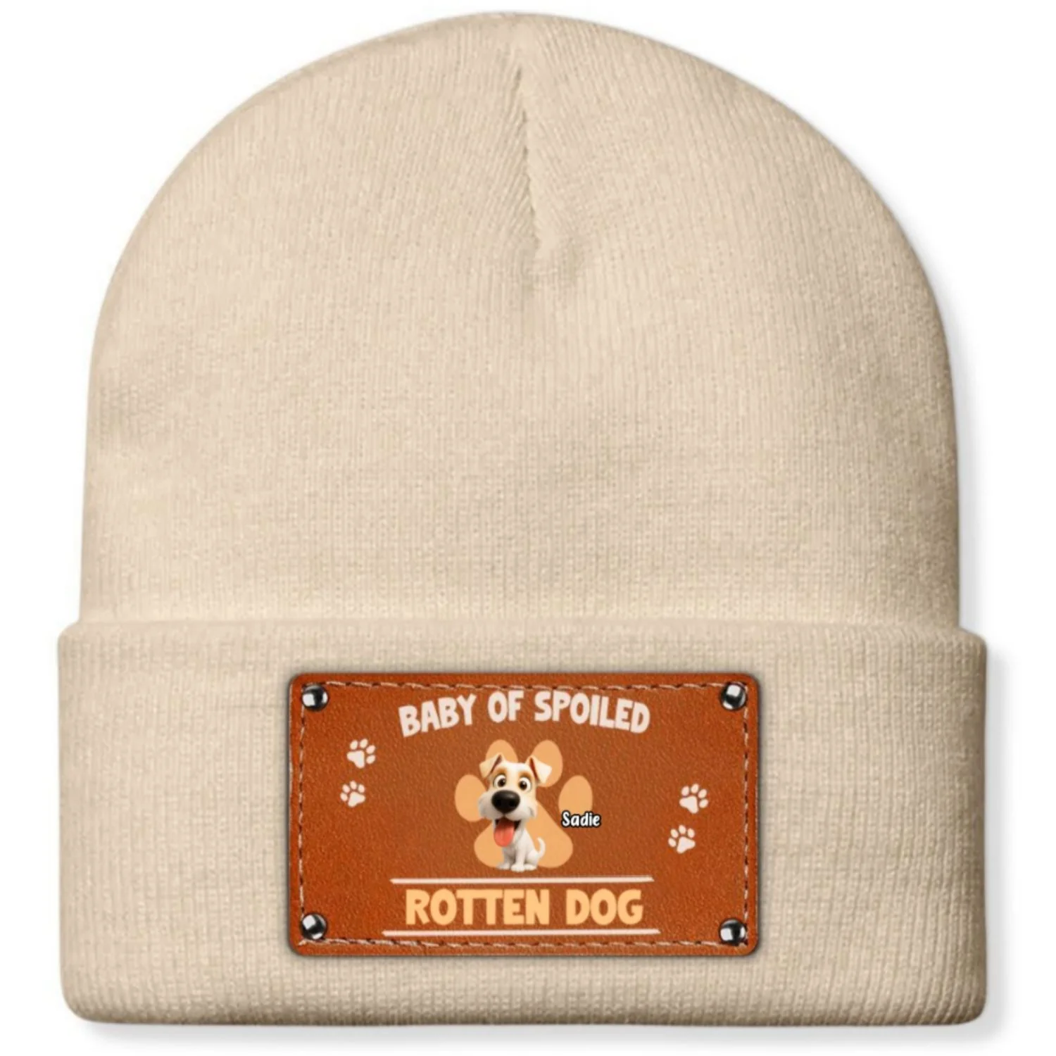 Baby Of Spoiled Rotten Dogs - Personalized Custom Beanie - Image 6