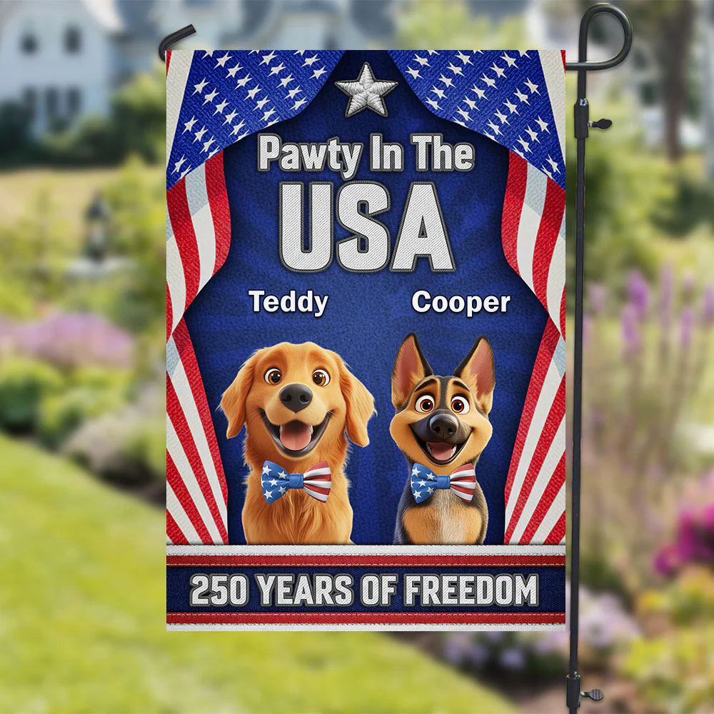 Barking For Freedom - Personalized Custom Flag - Image 3