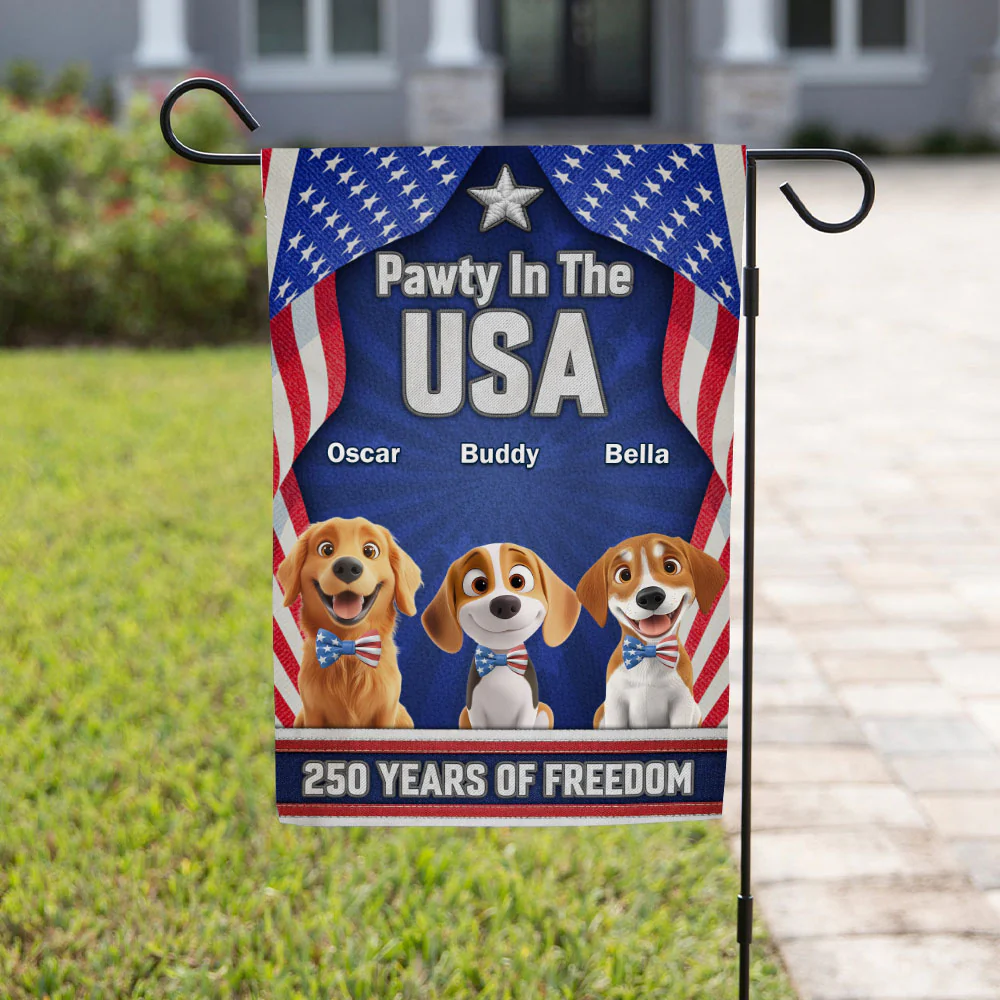 Barking For Freedom - Personalized Custom Flag - Image 4