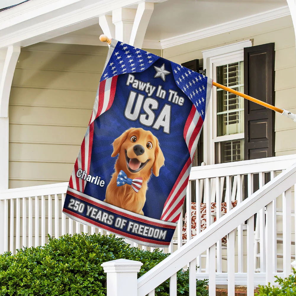 Barking For Freedom - Personalized Custom Flag - Image 5