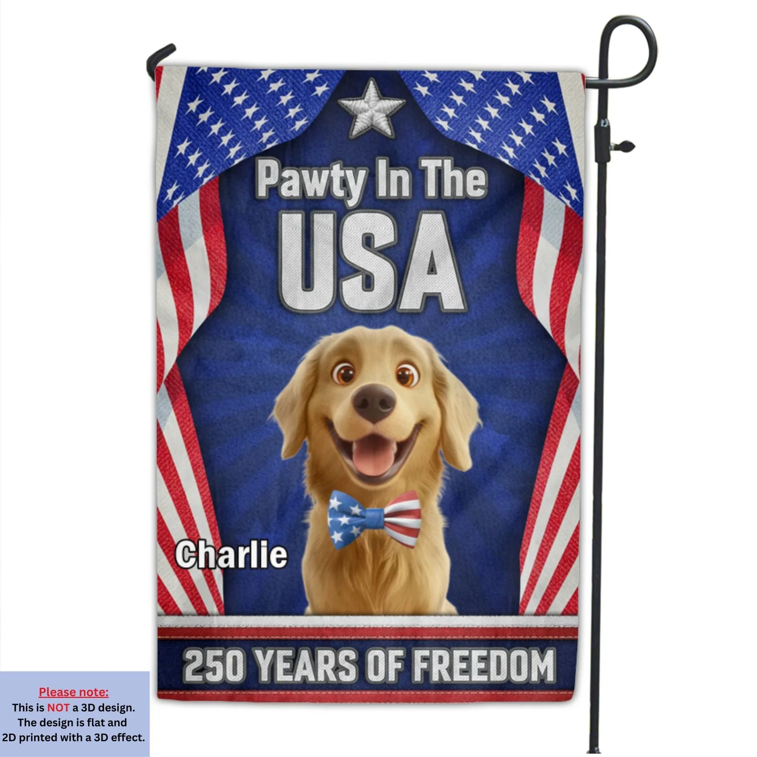 Barking For Freedom - Personalized Custom Flag - Image 6