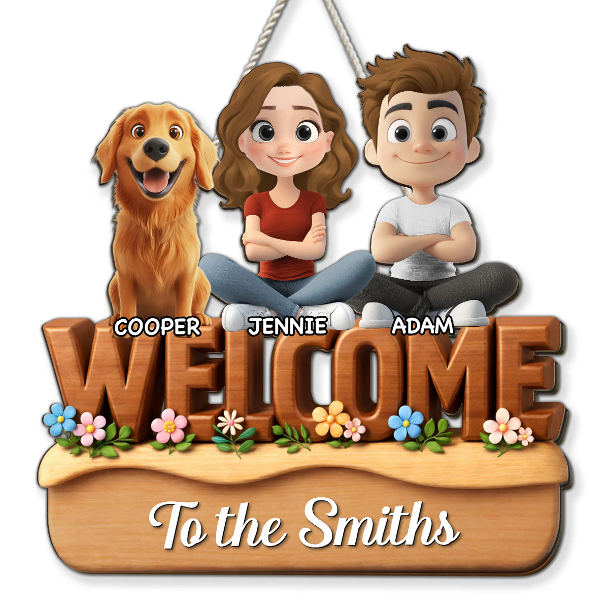 Be Nice Here - Personalized Custom 3D Effect Wood Sign