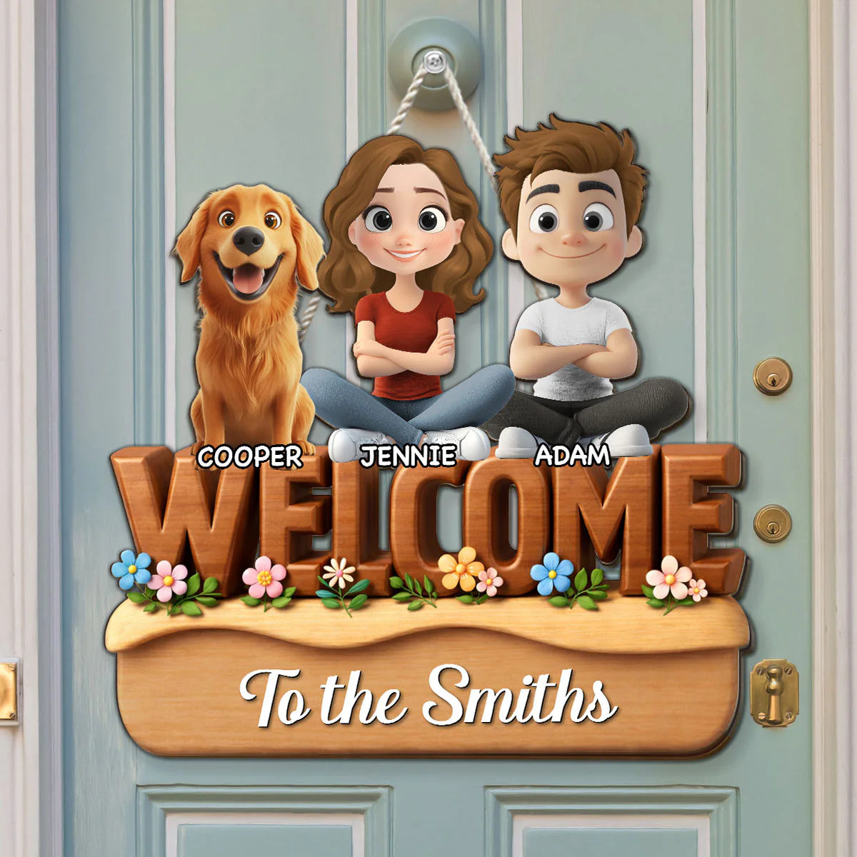 Be Nice Here - Personalized Custom 3D Effect Wood Sign - Image 2