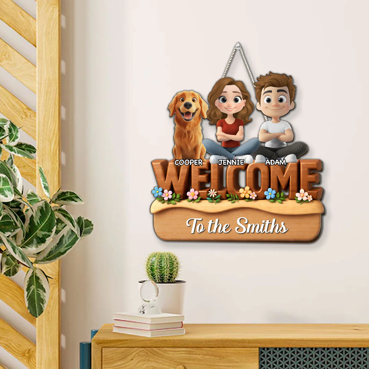 Be Nice Here - Personalized Custom 3D Effect Wood Sign - Image 4