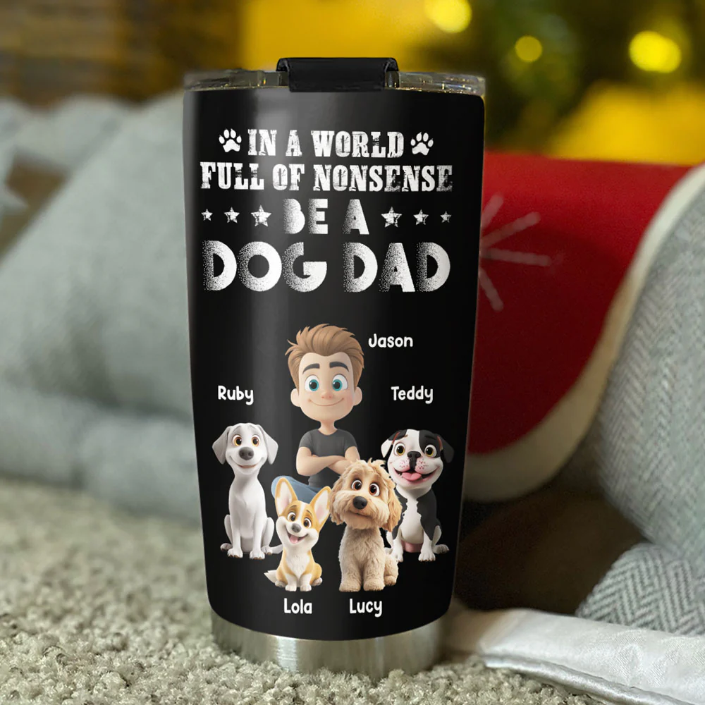 Being A Dad Makes Sense - Personalized Custom Tumbler - Image 5