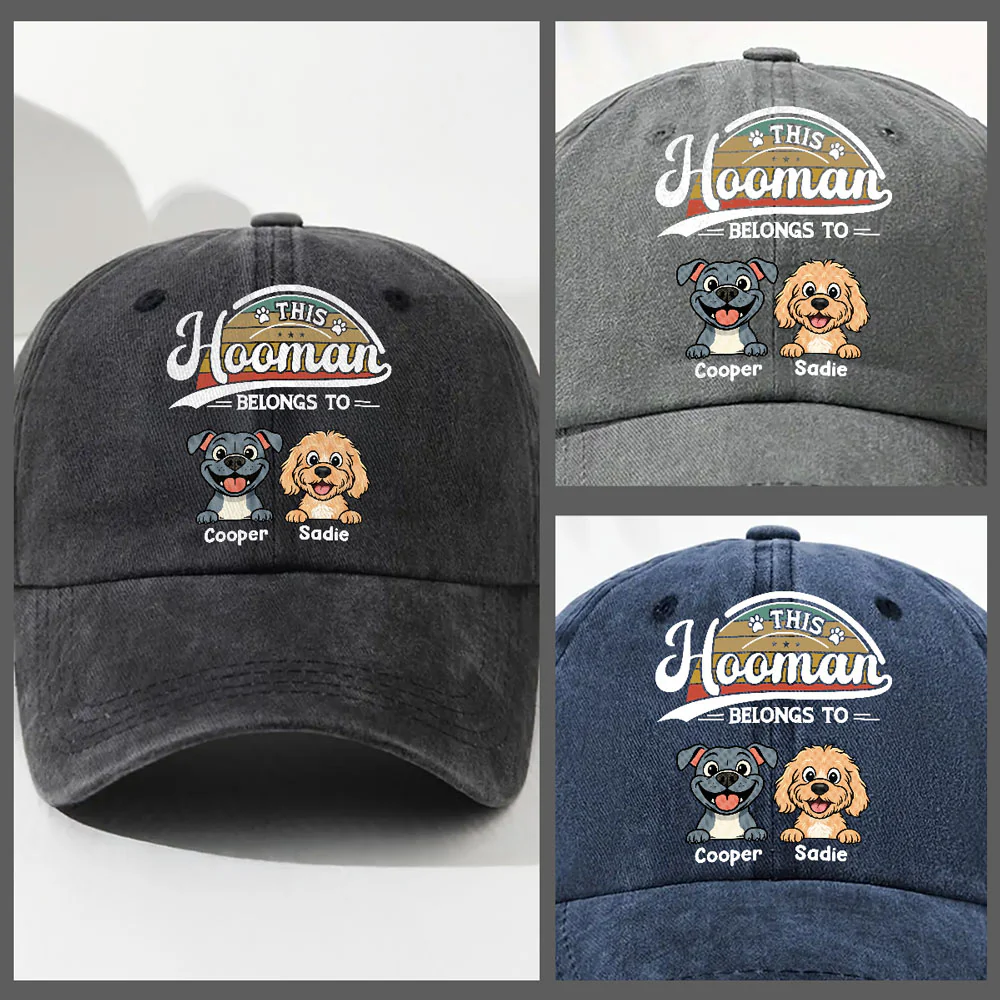 Belong To Me - Personalized Custom Vintage Washed Denim Cap - Image 3