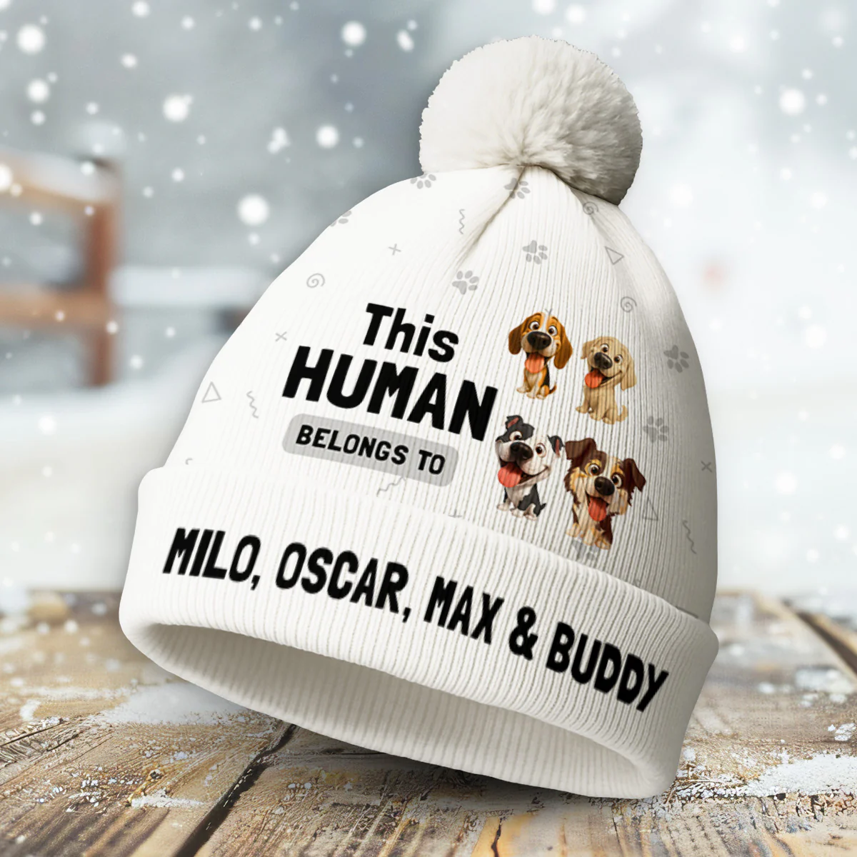 Belong To You - Personalized Custom Bobble Beanie Hat - Image 5