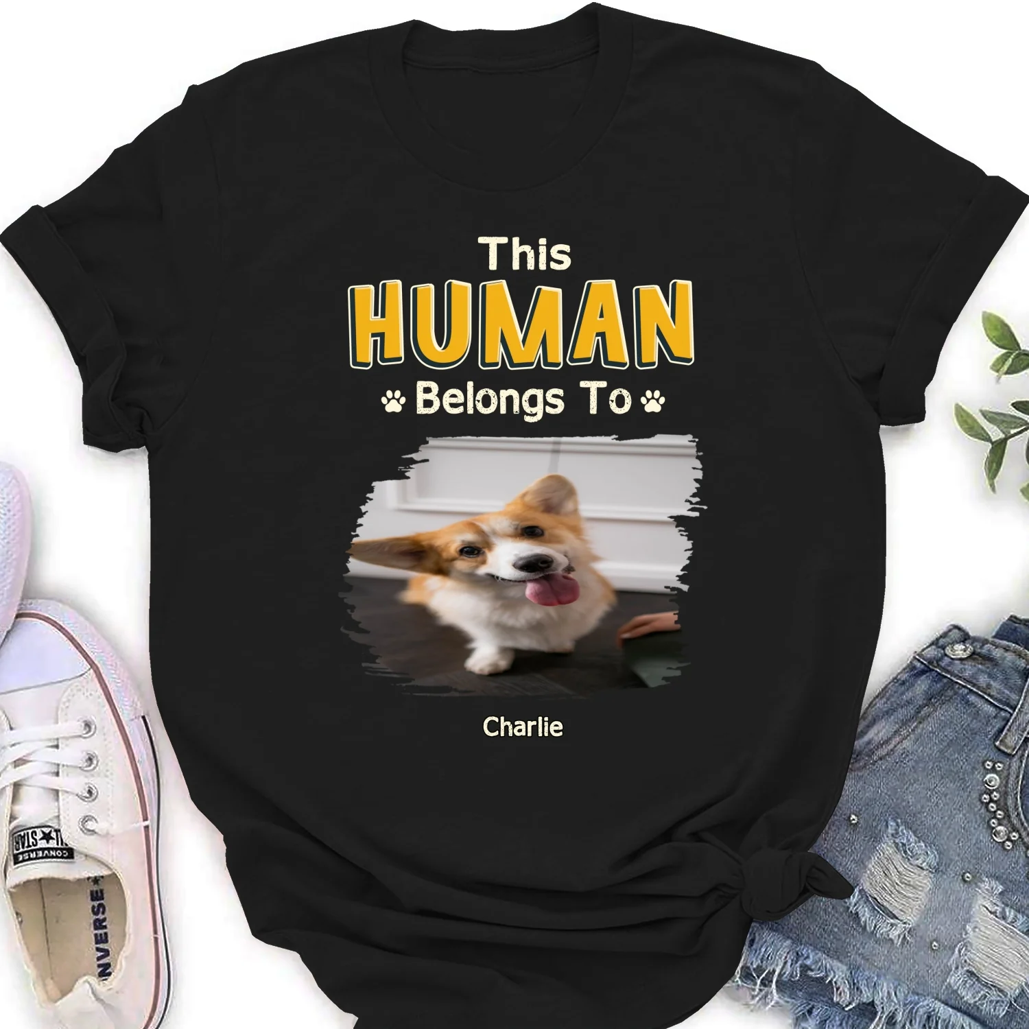 Belongs To Me Photo - Personalized Custom Women's T-shirt - Image 2