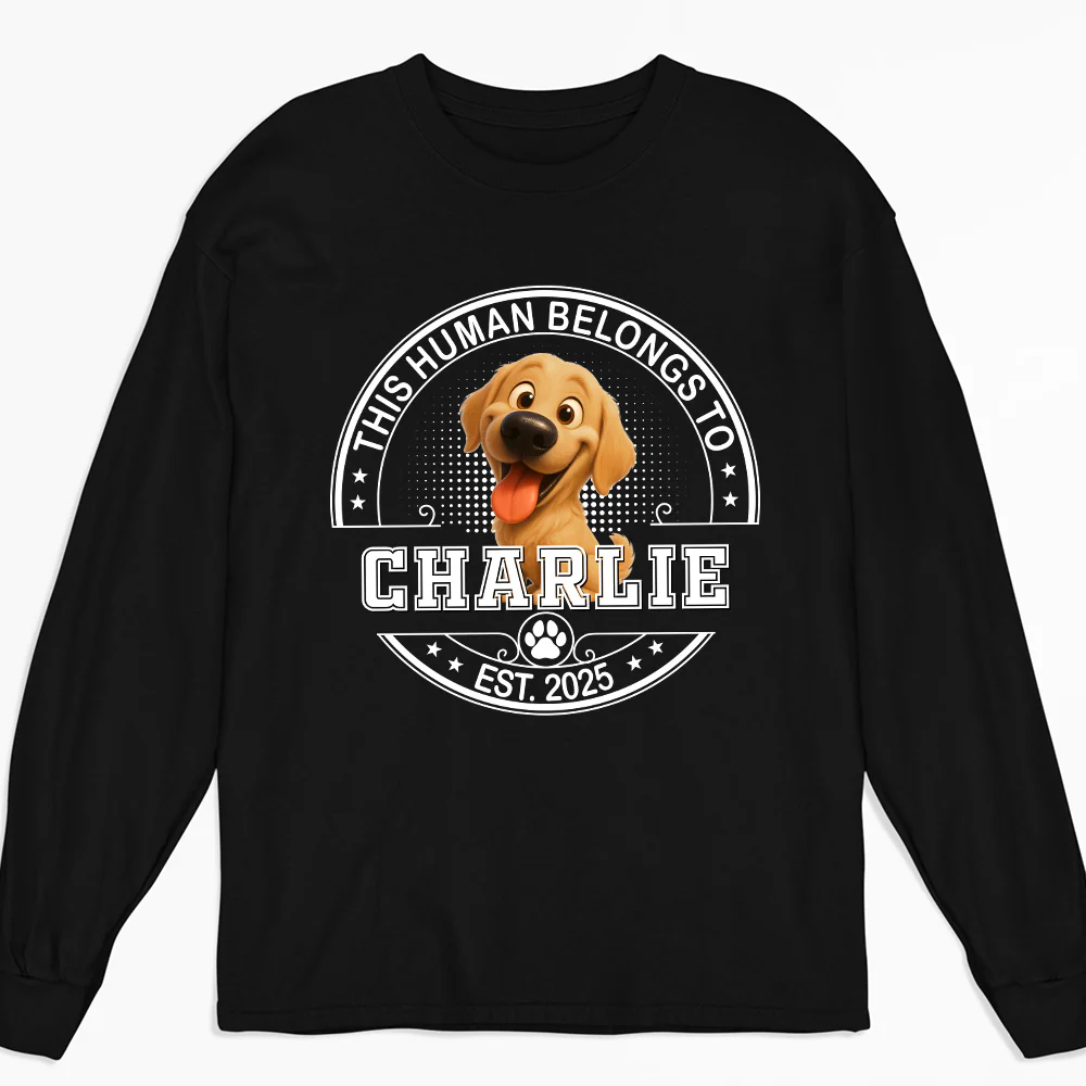 Belongs To My Dog Baby - Personalized Custom Long Sleeve