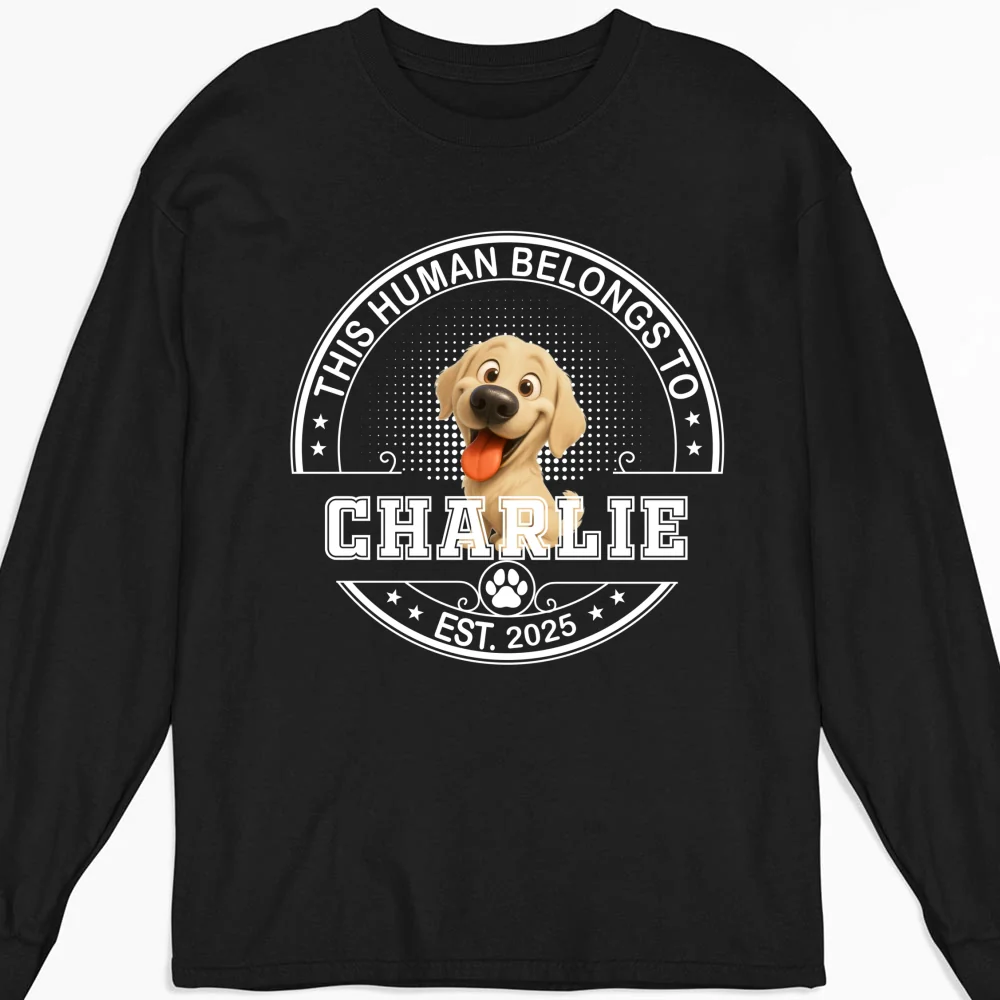 Belongs To My Dog Baby - Personalized Custom Long Sleeve - Image 5