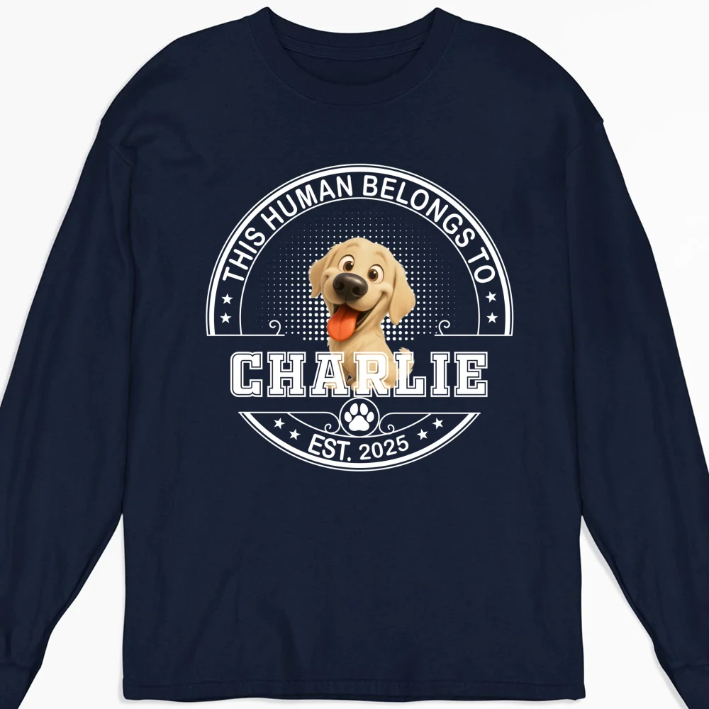 Belongs To My Dog Baby - Personalized Custom Long Sleeve - Image 6