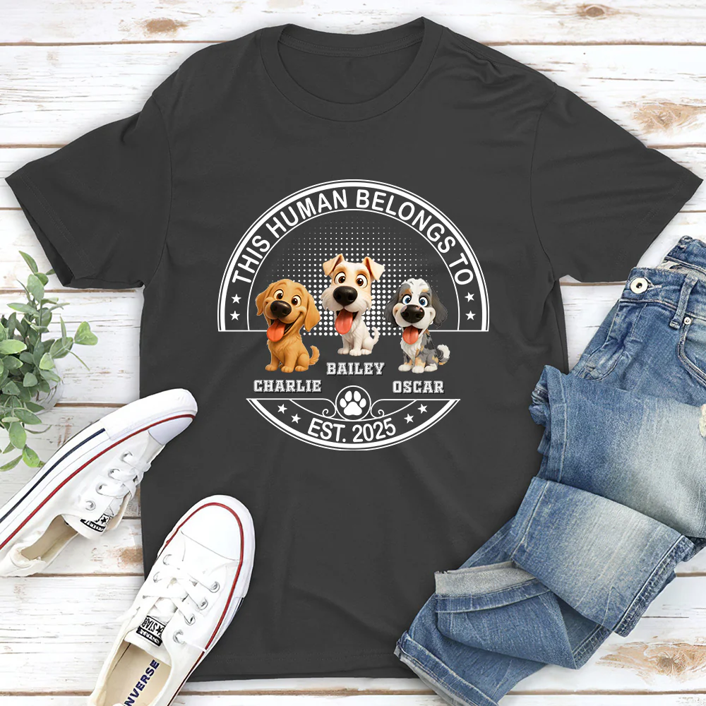 Belongs To My Dog Baby - Personalized Custom Unisex T-Shirt - Image 5