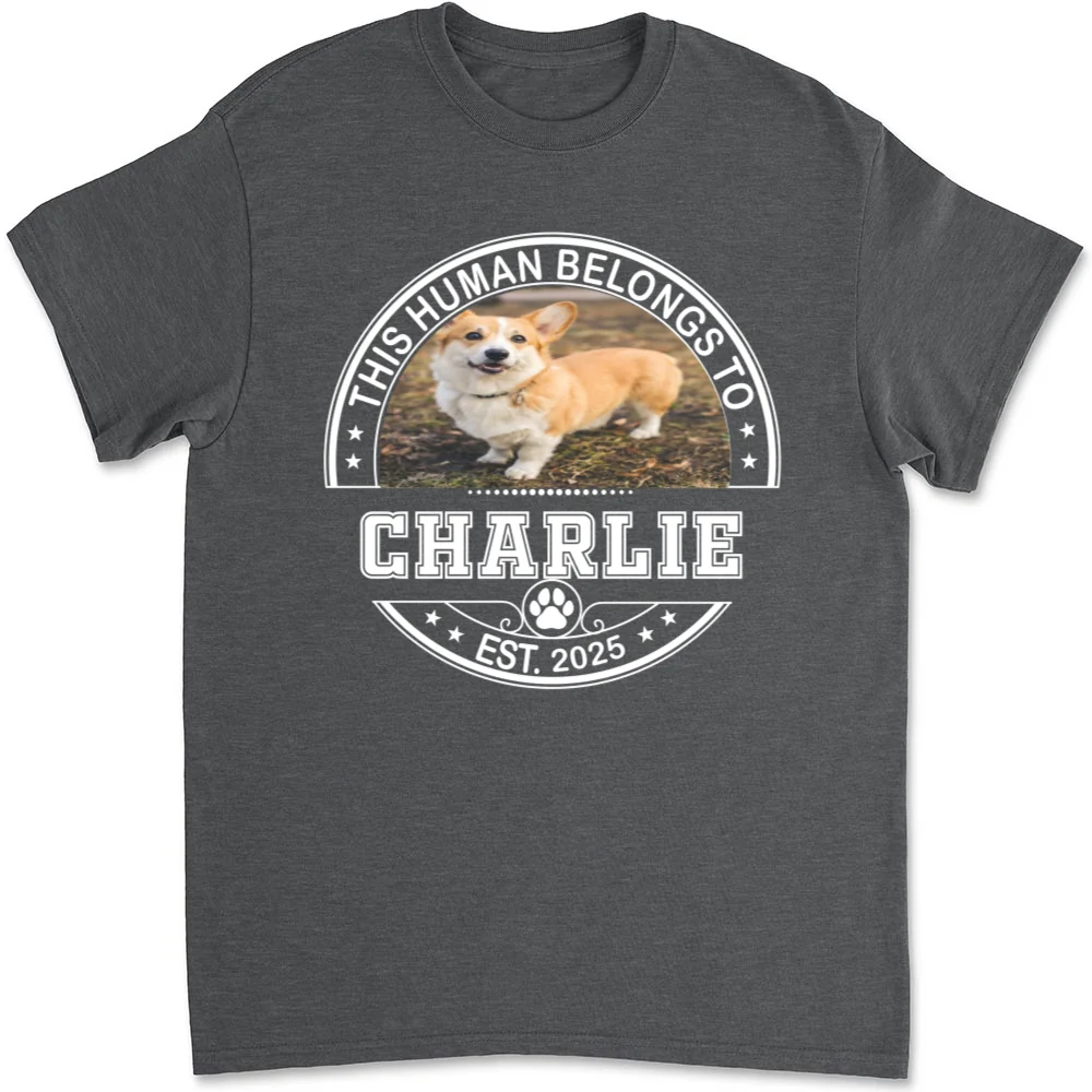 Belongs To My Dog Baby Photo - Personalized Custom Unisex T-Shirt - Image 6