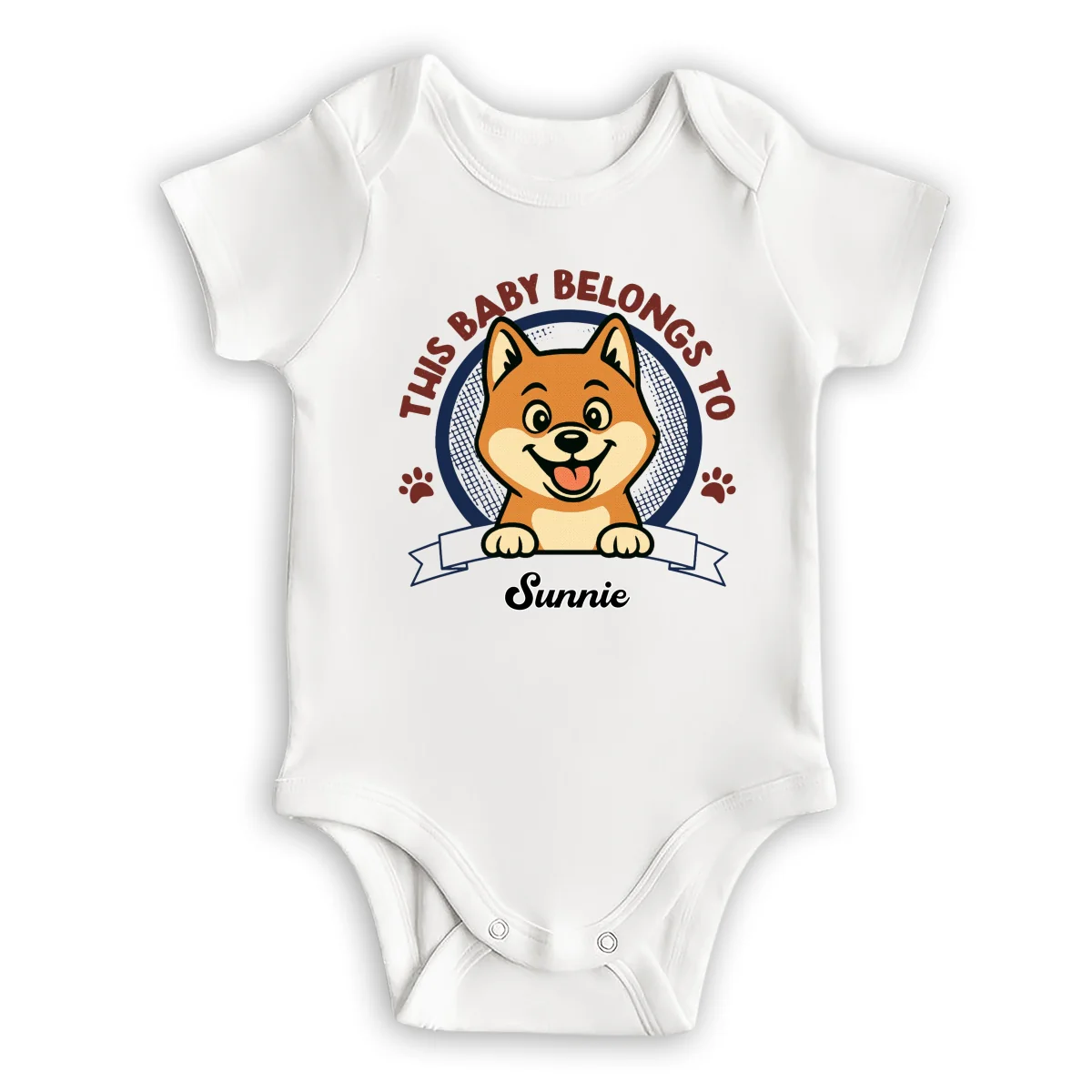 Belongs To Retro Style - Personalized Custom Baby Onesie - Image 6
