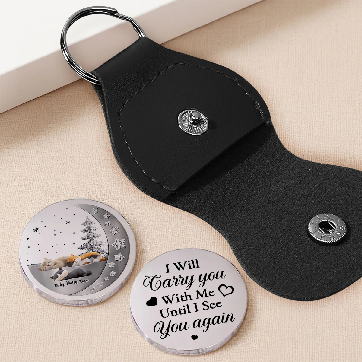 Beside My Cat - Personalized Custom 3D Effect Pocket Hug - Image 6