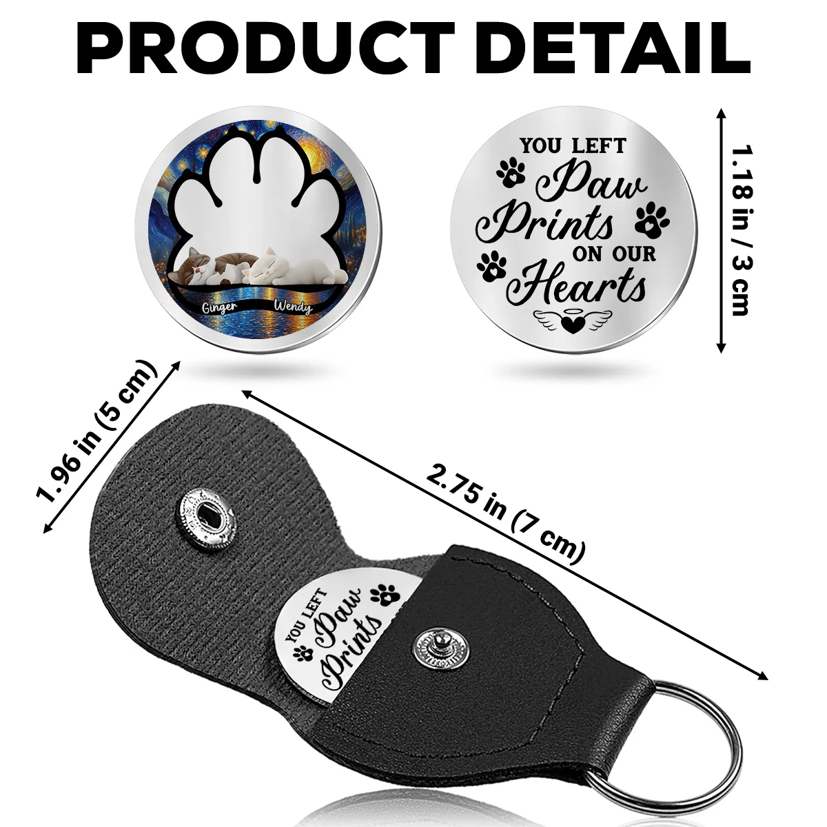 Beside My Cat - Personalized Custom Pocket Hug - Image 5