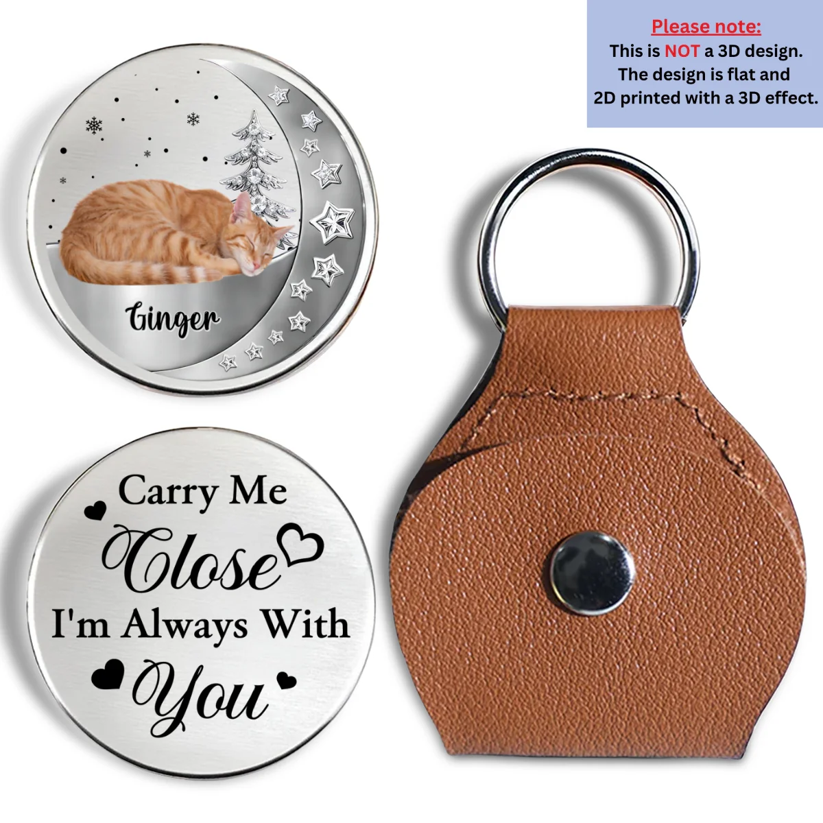 Beside My Cat Photo - Personalized Custom 3D Effect Pocket Hug - Image 2