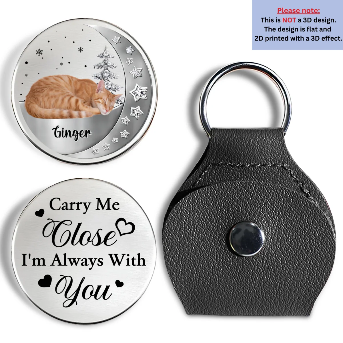 Beside My Cat Photo - Personalized Custom 3D Effect Pocket Hug - Image 3