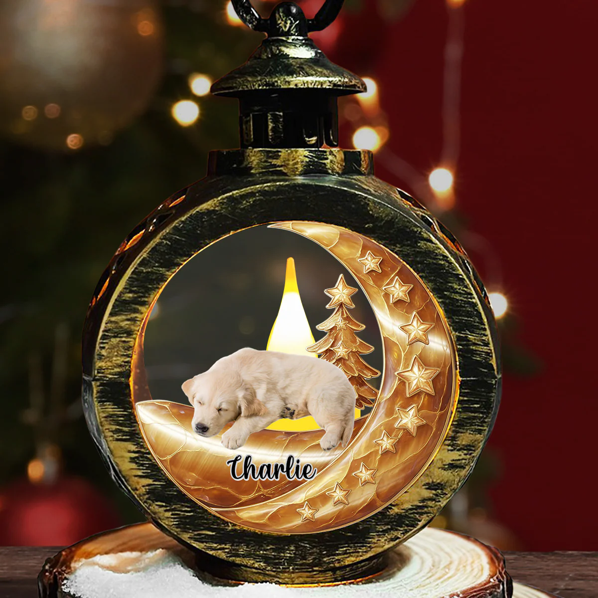 Beside Pearl Of You Photo - Personalized Custom 3D Effect Christmas Lantern