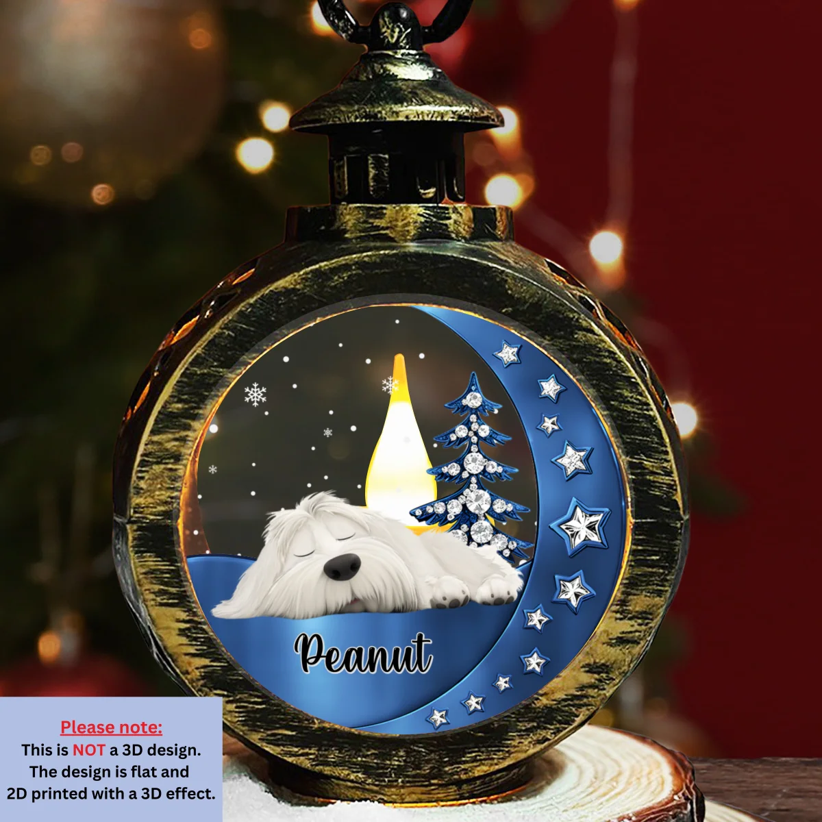 Beside Us Colorful Version - Personalized Custom 3D Effect Christmas Lantern - Image 6