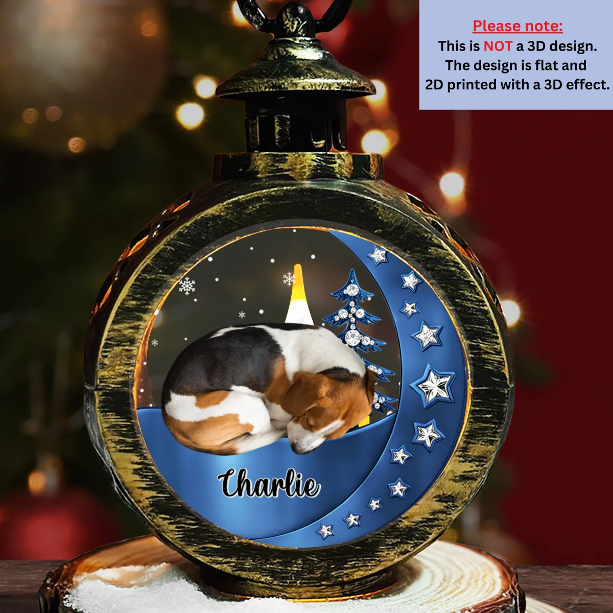 Beside You Colorful Version Photo - Personalized Custom 3D Effect Christmas Lantern - Image 8