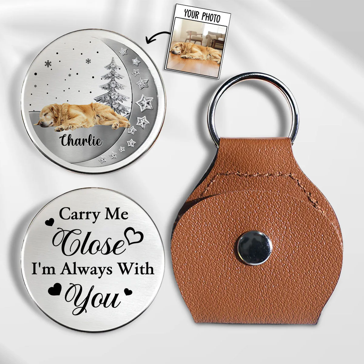 Beside You Custom Photo - Personalized Custom 3D Effect Pocket Hug