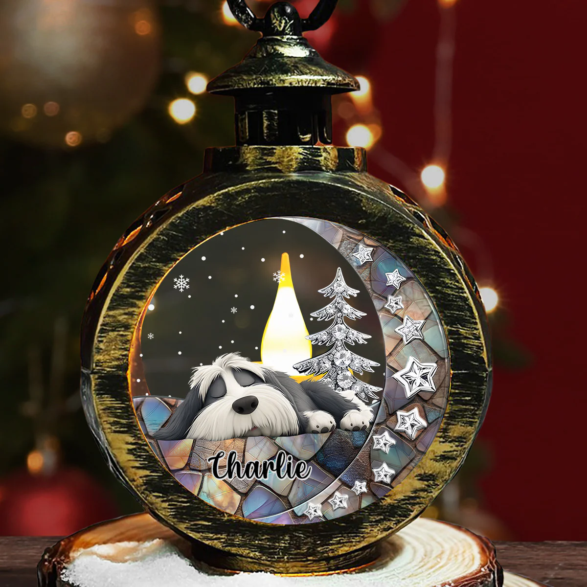 Beside You Opal Version - Personalized Custom 3D Effect Christmas Lantern