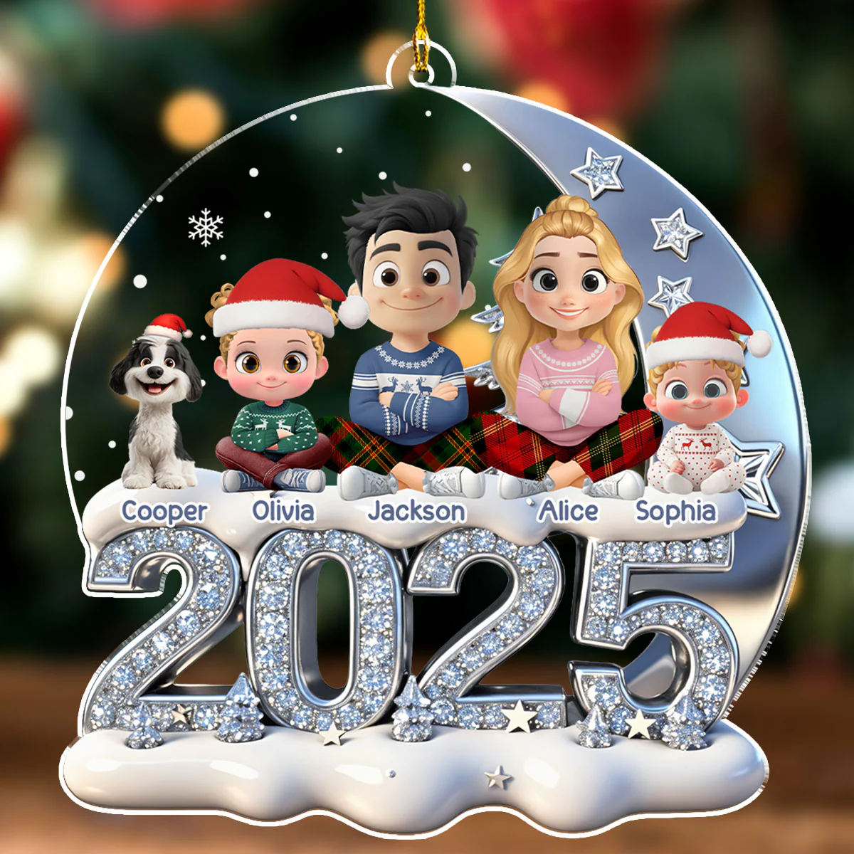 Beside You - Personalized Custom 3D Effect Acrylic Ornament - Image 5